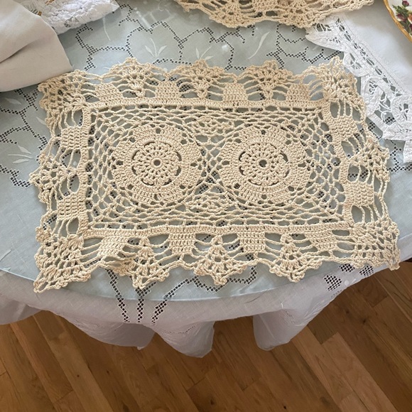 6 New Hand Crocheted Placemats